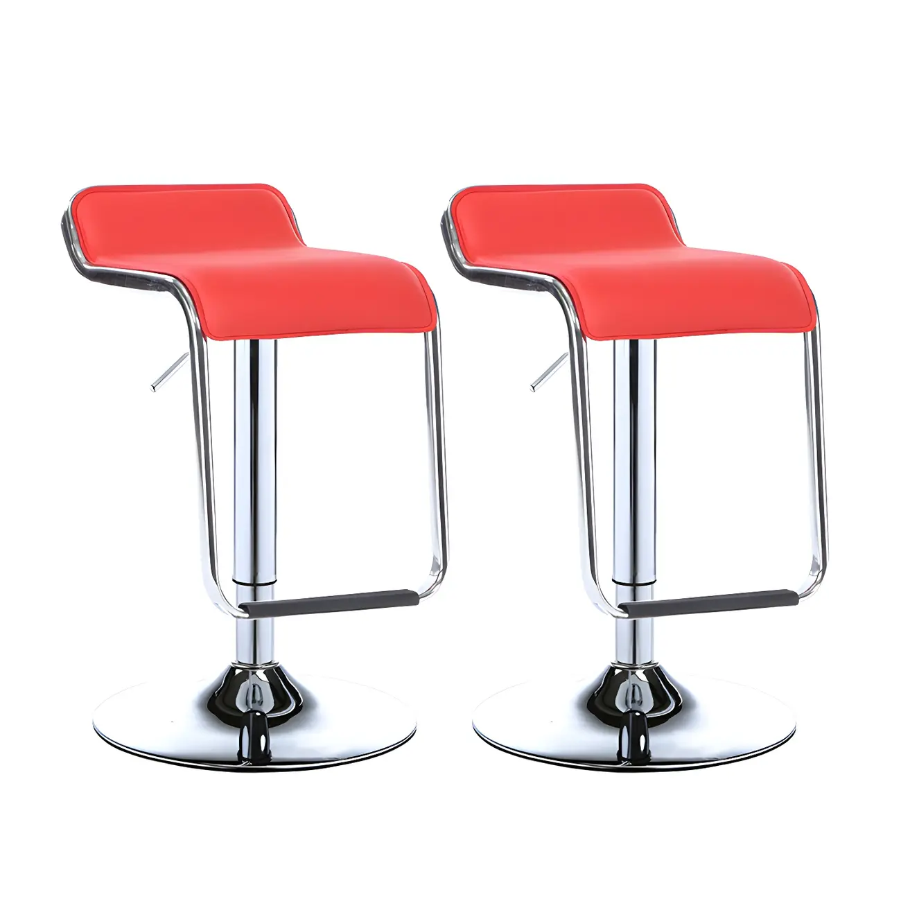 Contemporary Metal Adjustable Swivel Bar Stools for Dining Room Image - 26 | homeyfad