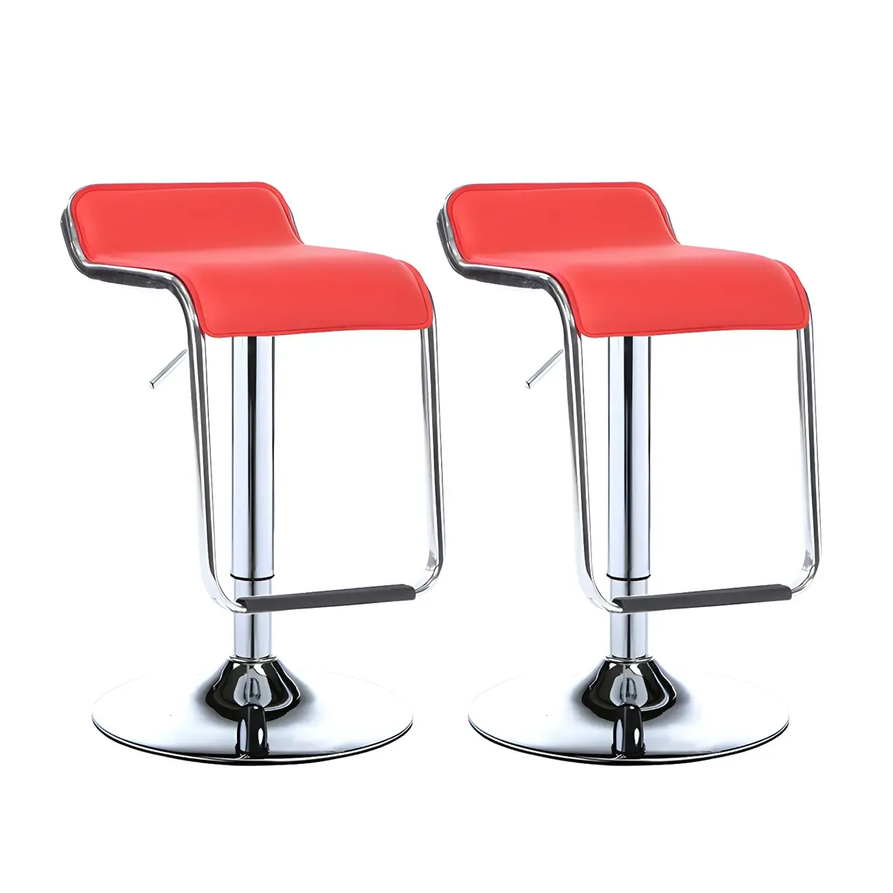 Contemporary Metal Adjustable Swivel Bar Stools for Dining Room Image - 21