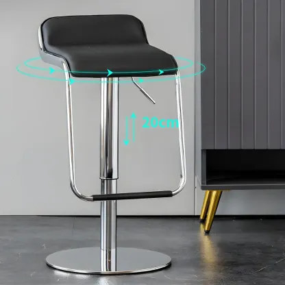 Contemporary Metal Adjustable Swivel Bar Stools for Dining Room Image - 24