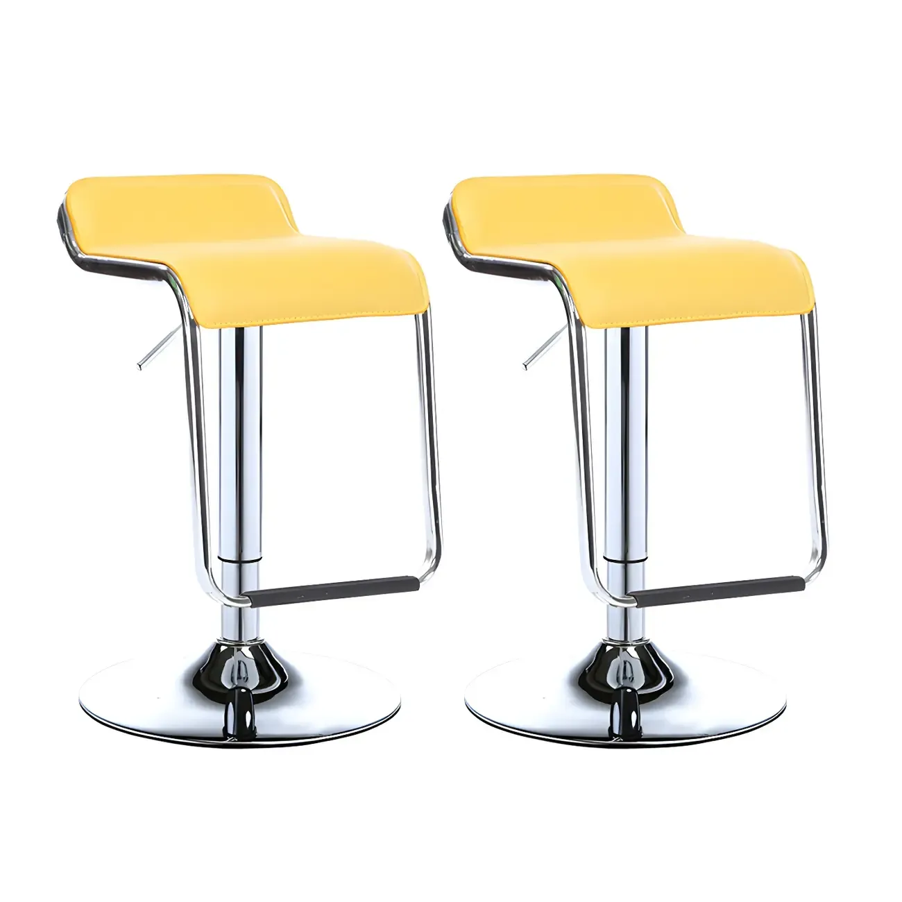 Contemporary Metal Adjustable Swivel Bar Stools for Dining Room Image - 26