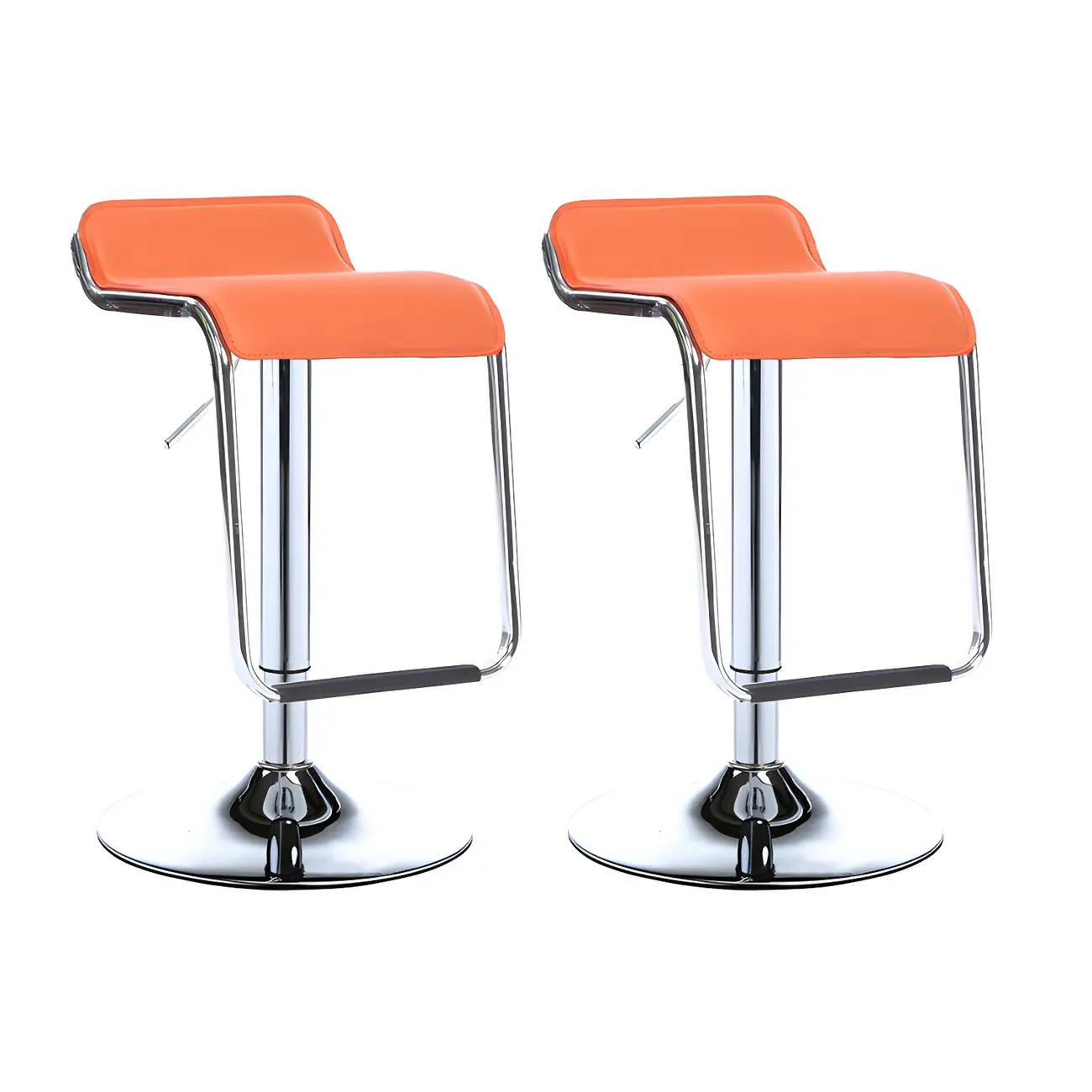 Contemporary Metal Adjustable Swivel Bar Stools for Dining Room Image - 29 | homeyfad