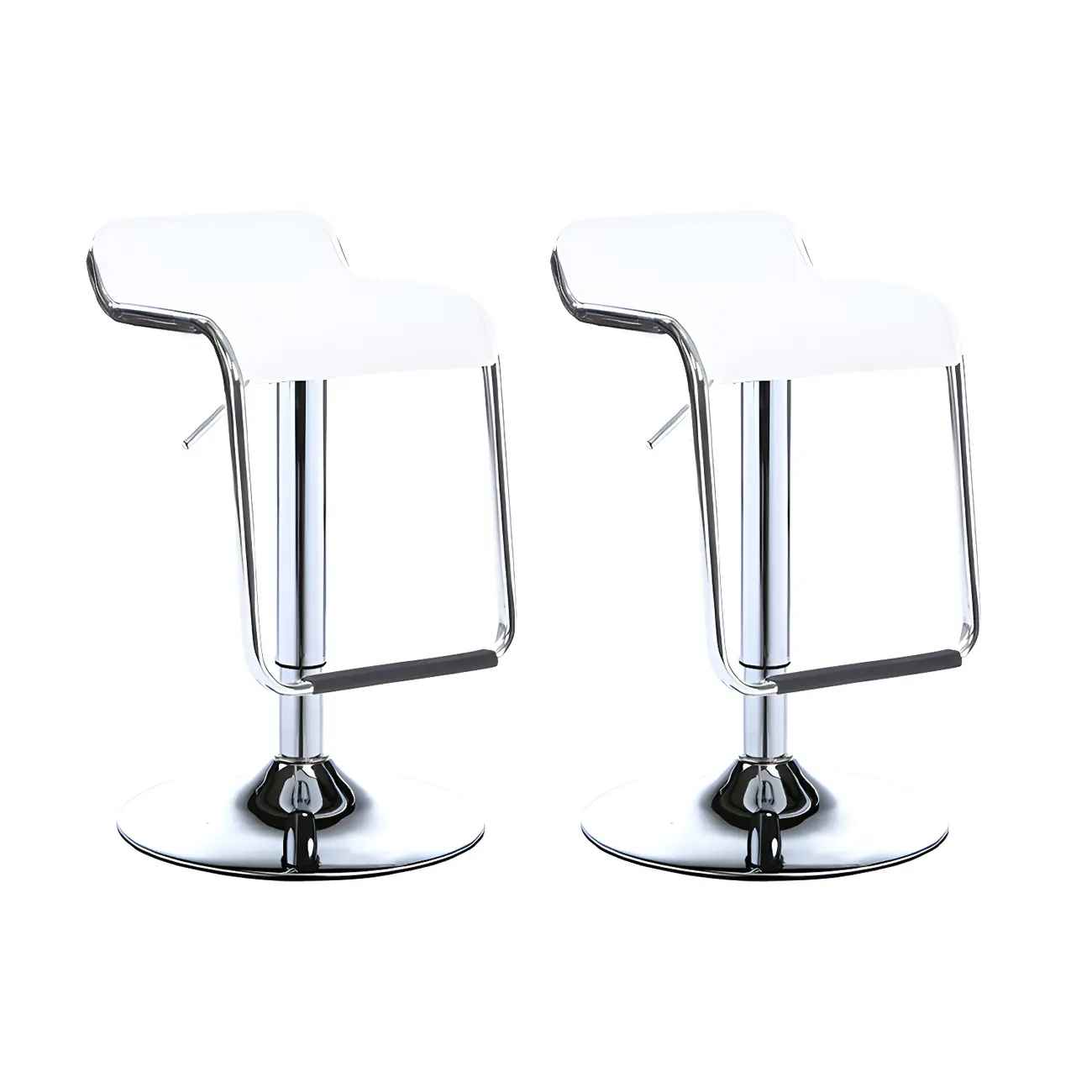 Contemporary Metal Adjustable Swivel Bar Stools for Dining Room Image - 30 | homeyfad