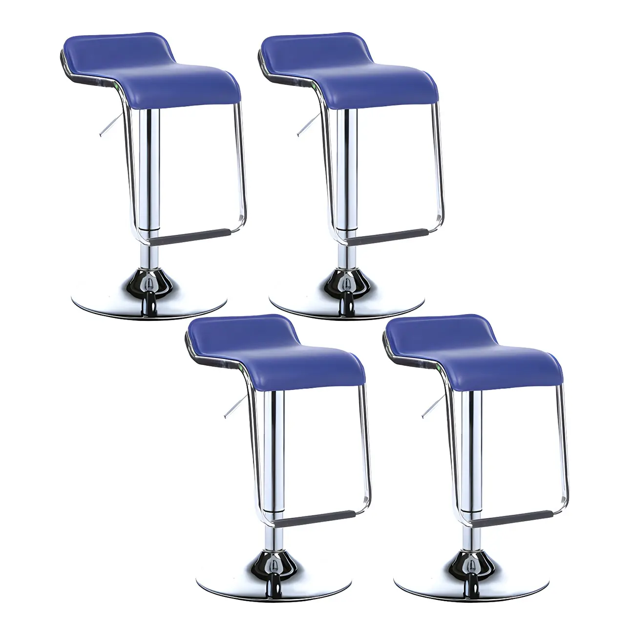 Contemporary Metal Adjustable Swivel Bar Stools for Dining Room Image - 31 | homeyfad