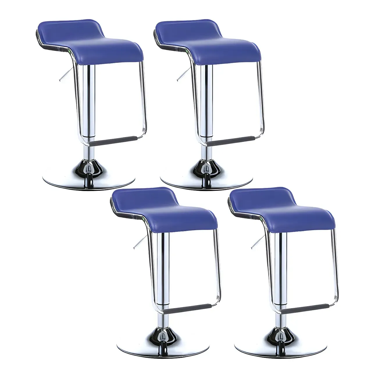 Contemporary Metal Adjustable Swivel Bar Stools for Dining Room Image - 31