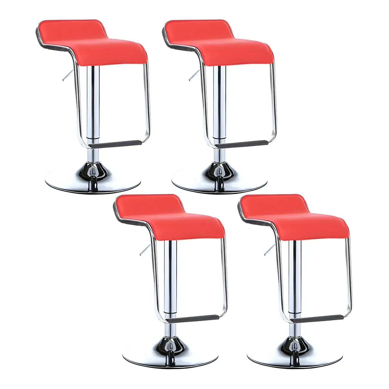 Contemporary Metal Adjustable Swivel Bar Stools for Dining Room Image - 32