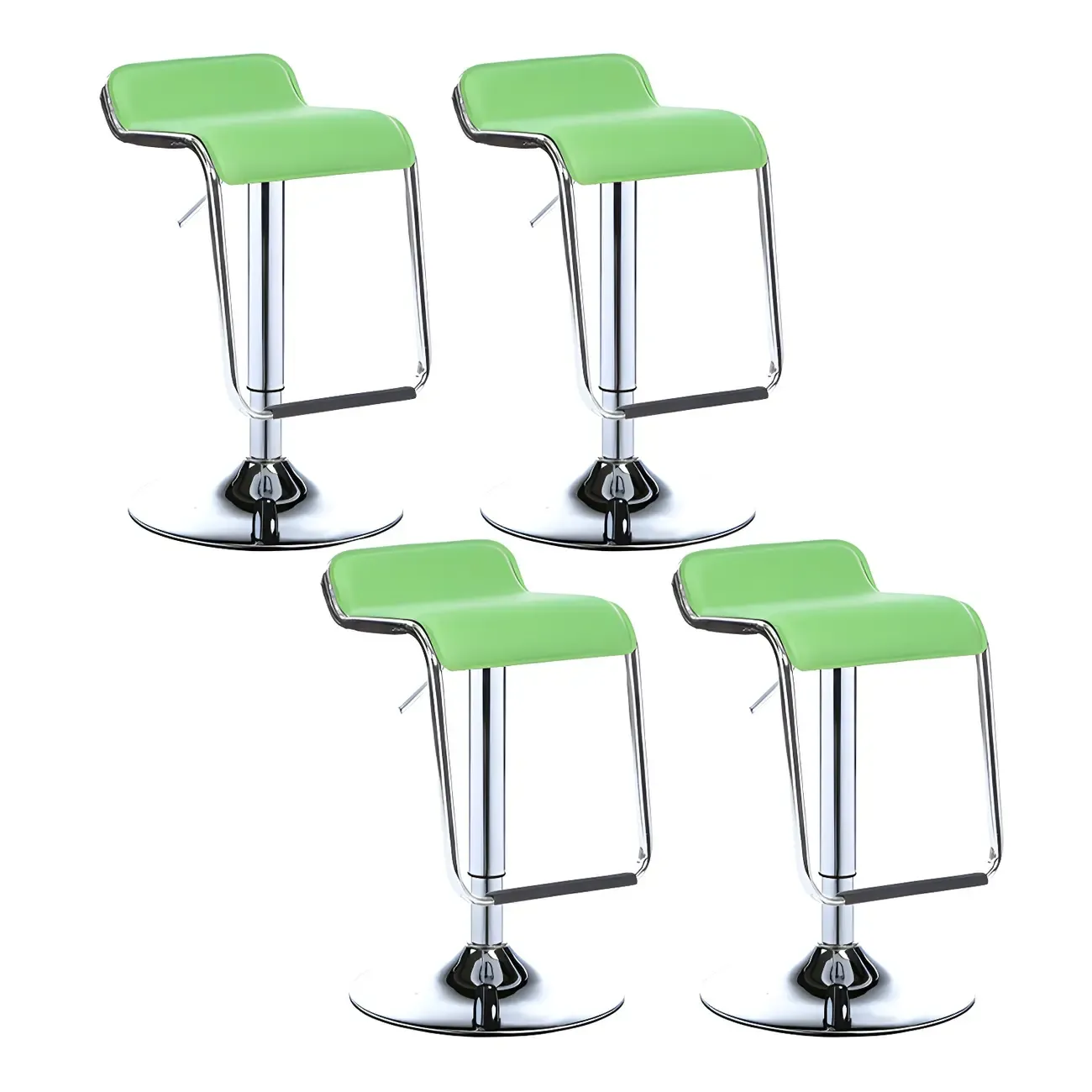 Contemporary Metal Adjustable Swivel Bar Stools for Dining Room Image - 33