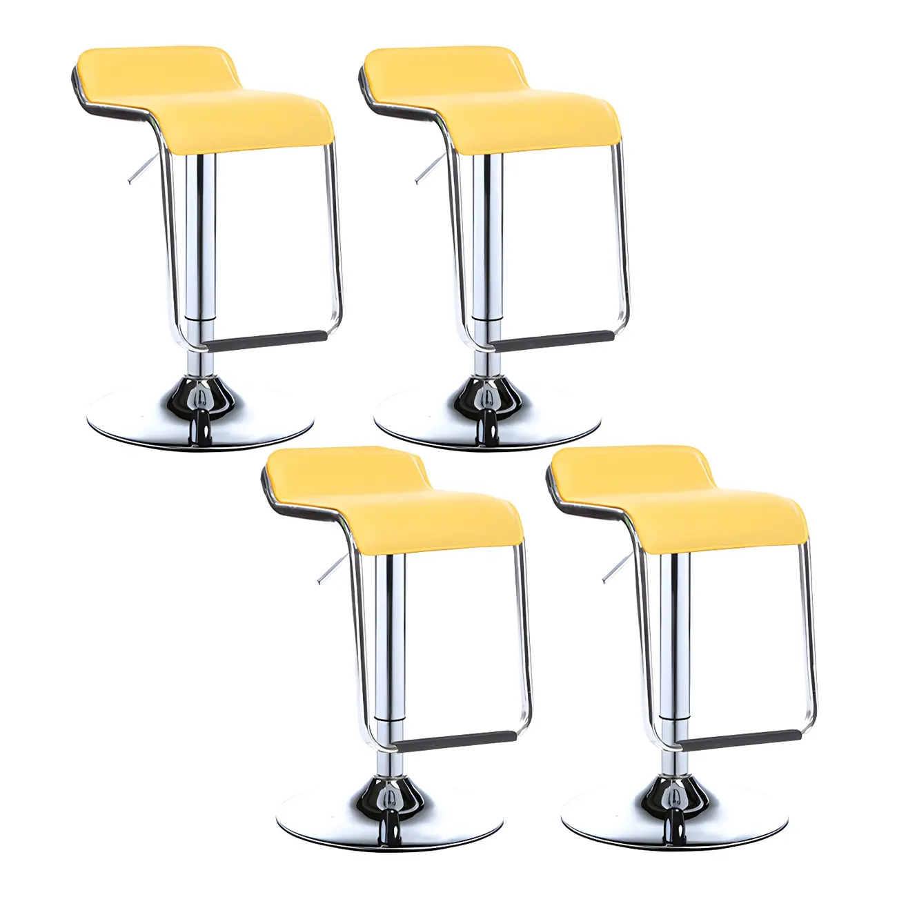 Contemporary Metal Adjustable Swivel Bar Stools for Dining Room Image - 35 | homeyfad
