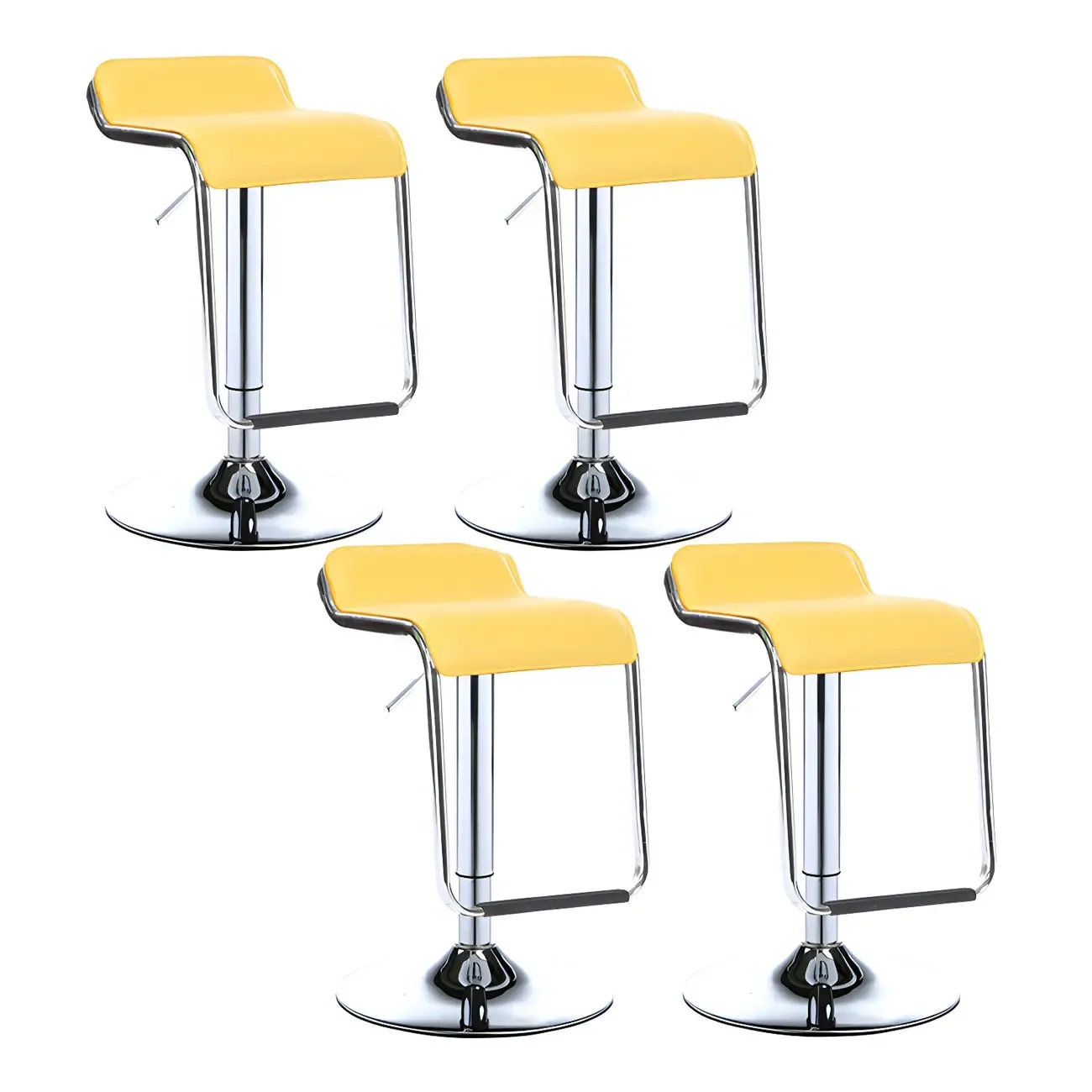 Contemporary Metal Adjustable Swivel Bar Stools for Dining Room Image - 34