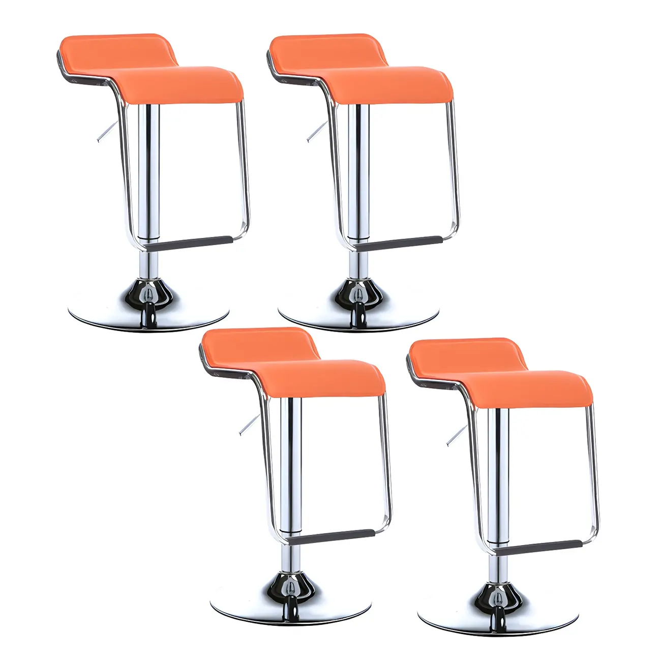 Contemporary Metal Adjustable Swivel Bar Stools for Dining Room Image - 35 | homeyfad