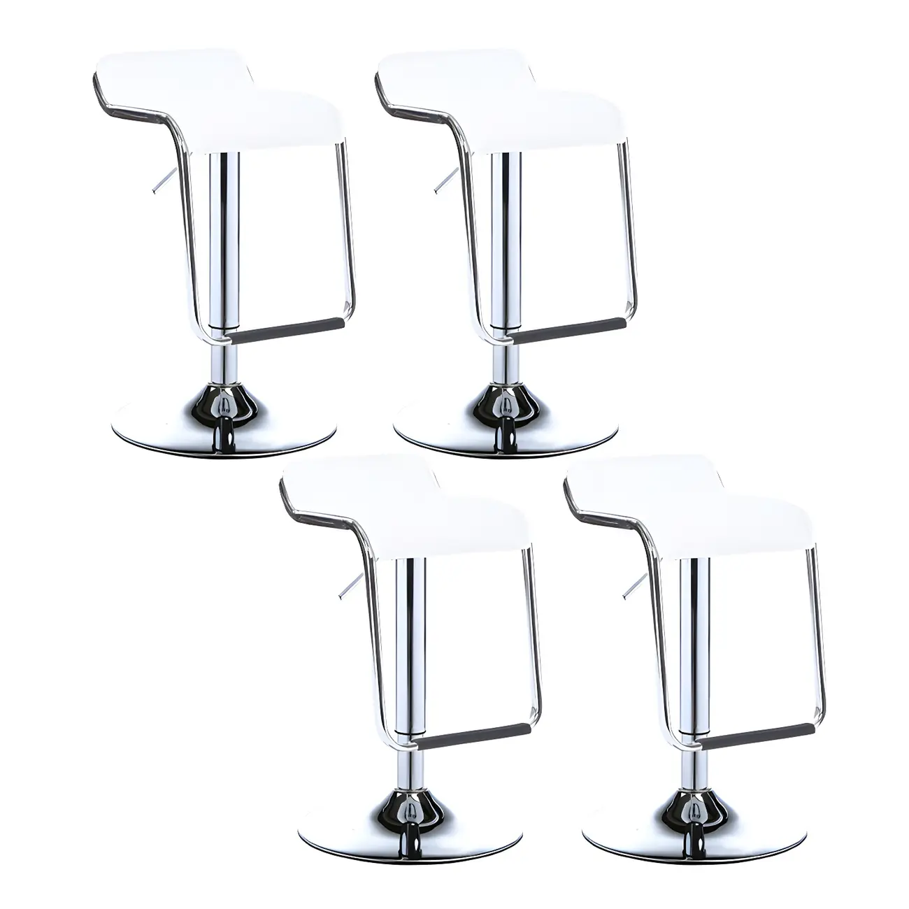 Contemporary Metal Adjustable Swivel Bar Stools for Dining Room Image - 36 | homeyfad