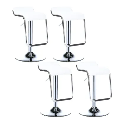 Contemporary Metal Adjustable Swivel Bar Stools for Dining Room Image - 36