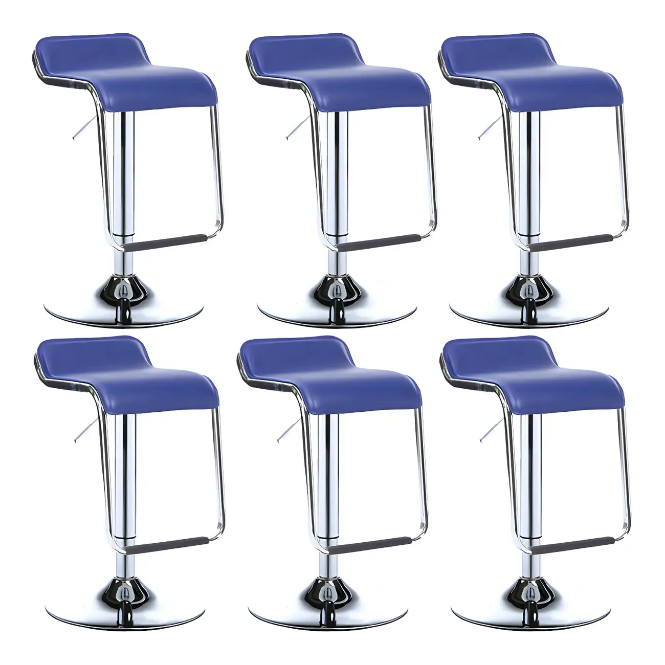 Contemporary Metal Adjustable Swivel Bar Stools for Dining Room Image - 38