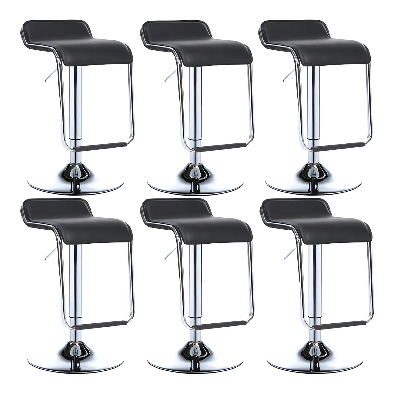 Contemporary Metal Adjustable Swivel Bar Stools for Dining Room Image - 39 | homeyfad
