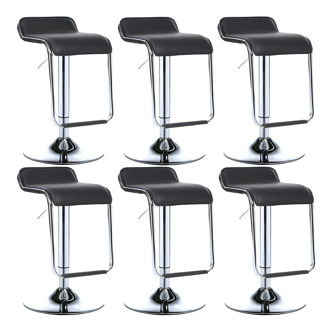 Contemporary Metal Adjustable Swivel Bar Stools for Dining Room Image - 39