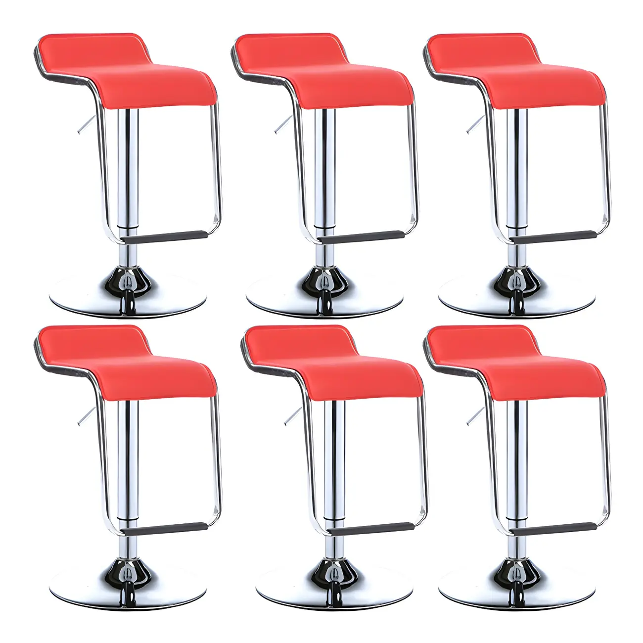 Contemporary Metal Adjustable Swivel Bar Stools for Dining Room Image - 40 | homeyfad