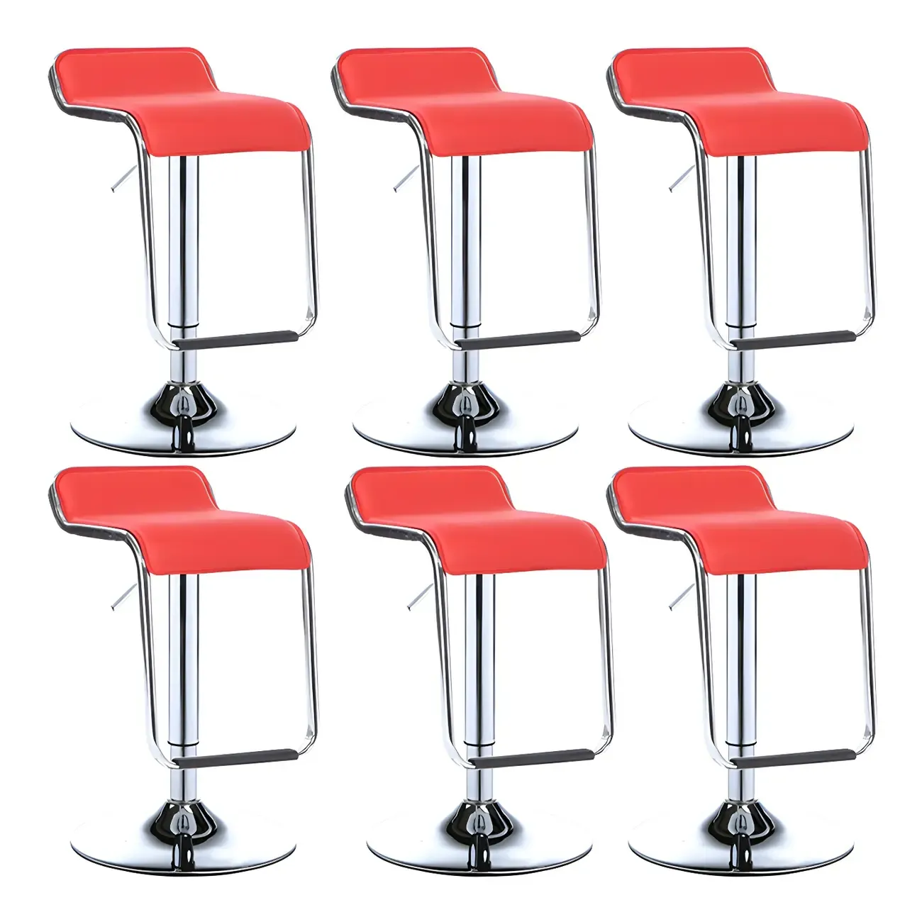 Contemporary Metal Adjustable Swivel Bar Stools for Dining Room Image - 40