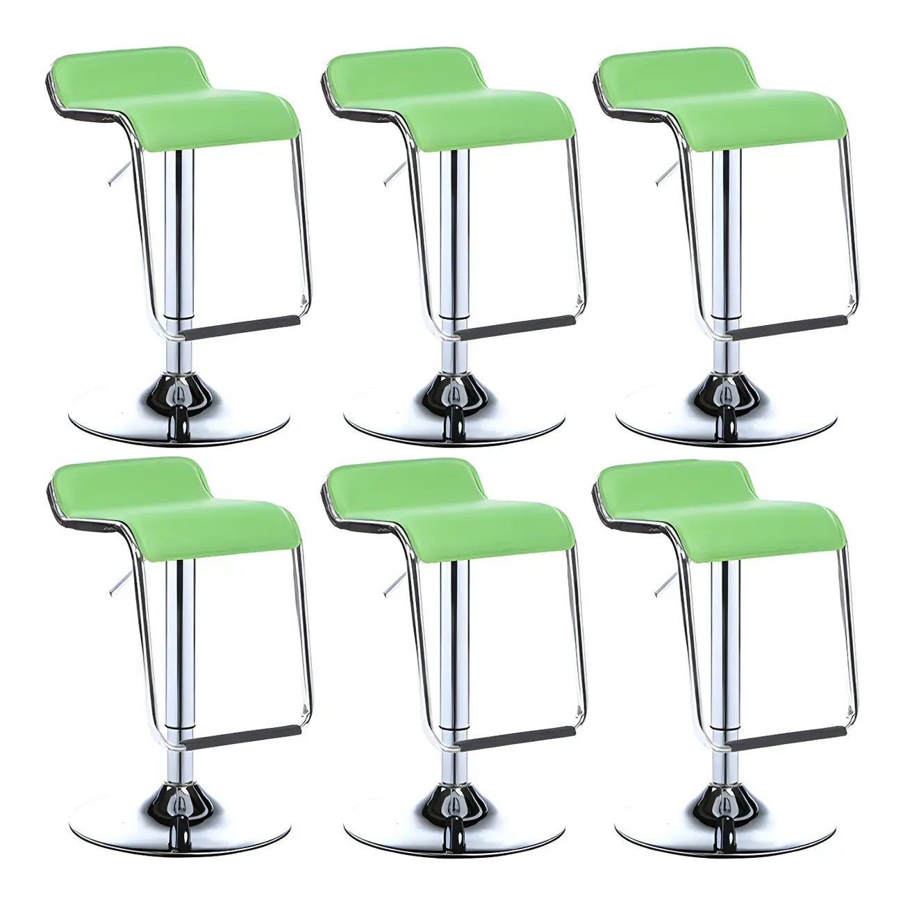 Contemporary Metal Adjustable Swivel Bar Stools for Dining Room Image - 41