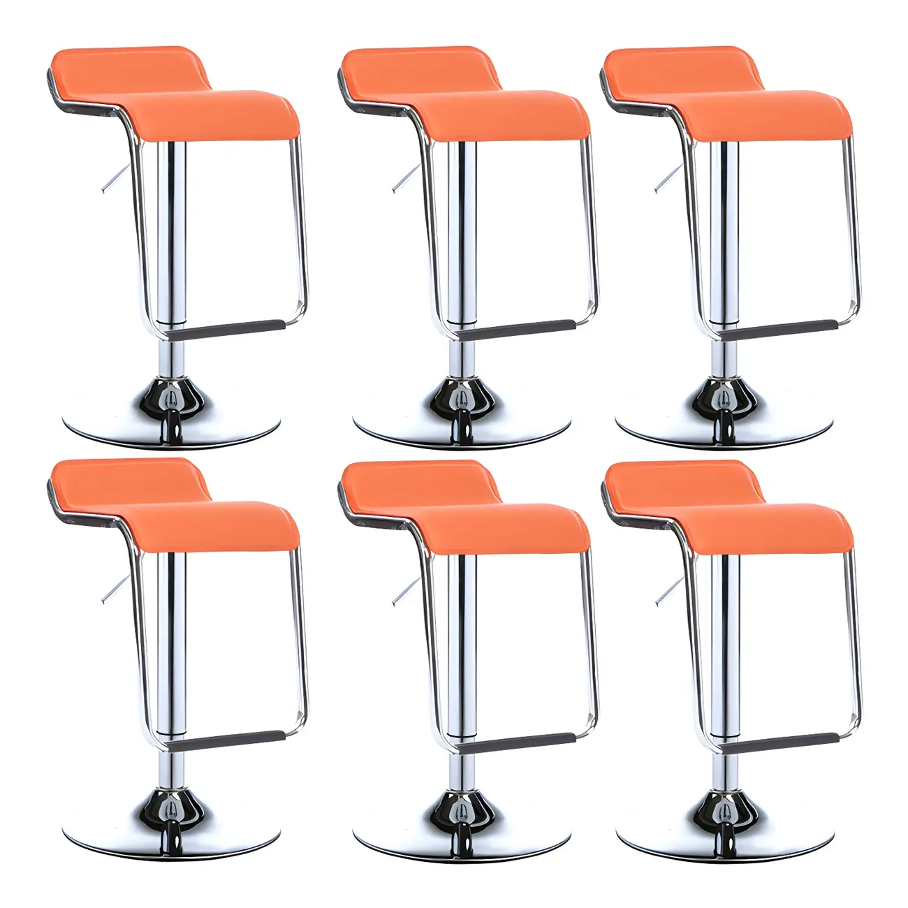 Contemporary Metal Adjustable Swivel Bar Stools for Dining Room Image - 43 | homeyfad