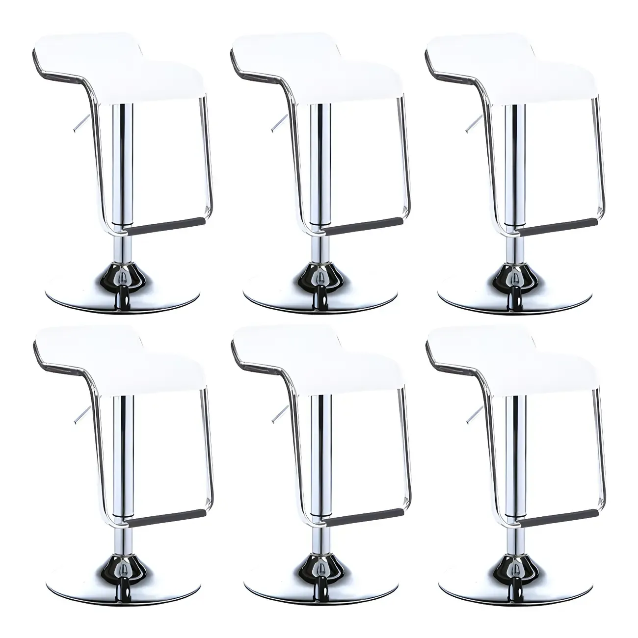 Contemporary Metal Adjustable Swivel Bar Stools for Dining Room Image - 44