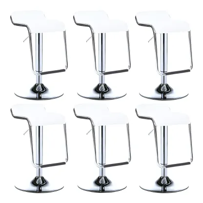 Contemporary Metal Adjustable Swivel Bar Stools for Dining Room Image - 44