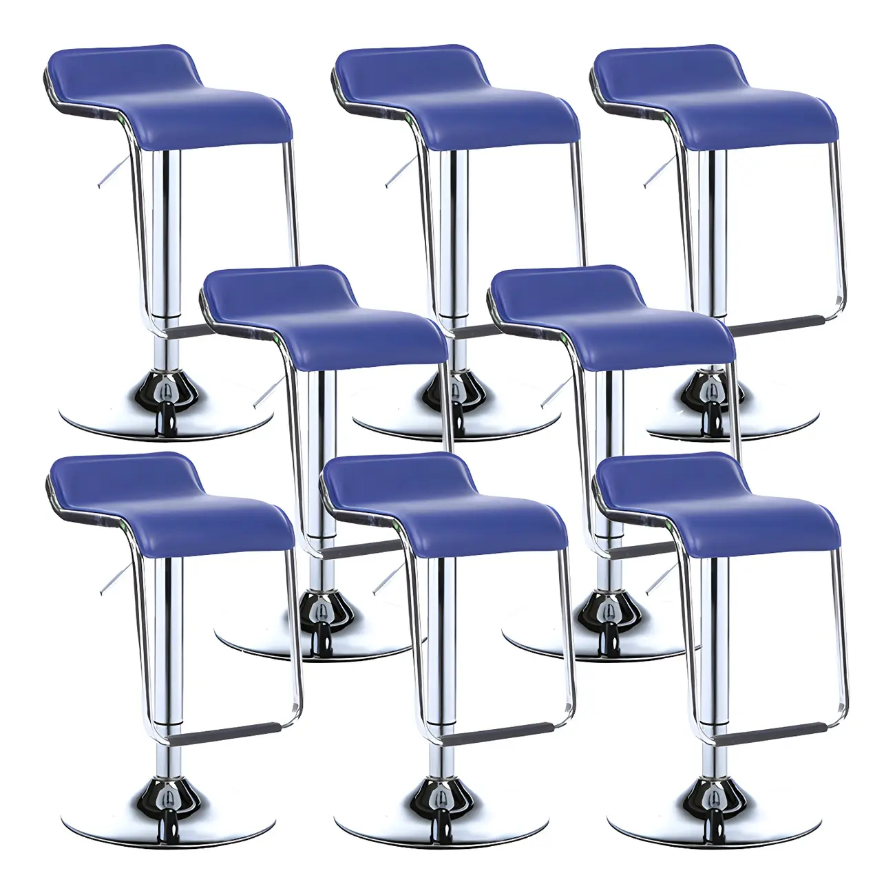 Contemporary Metal Adjustable Swivel Bar Stools for Dining Room Image - 46 | homeyfad