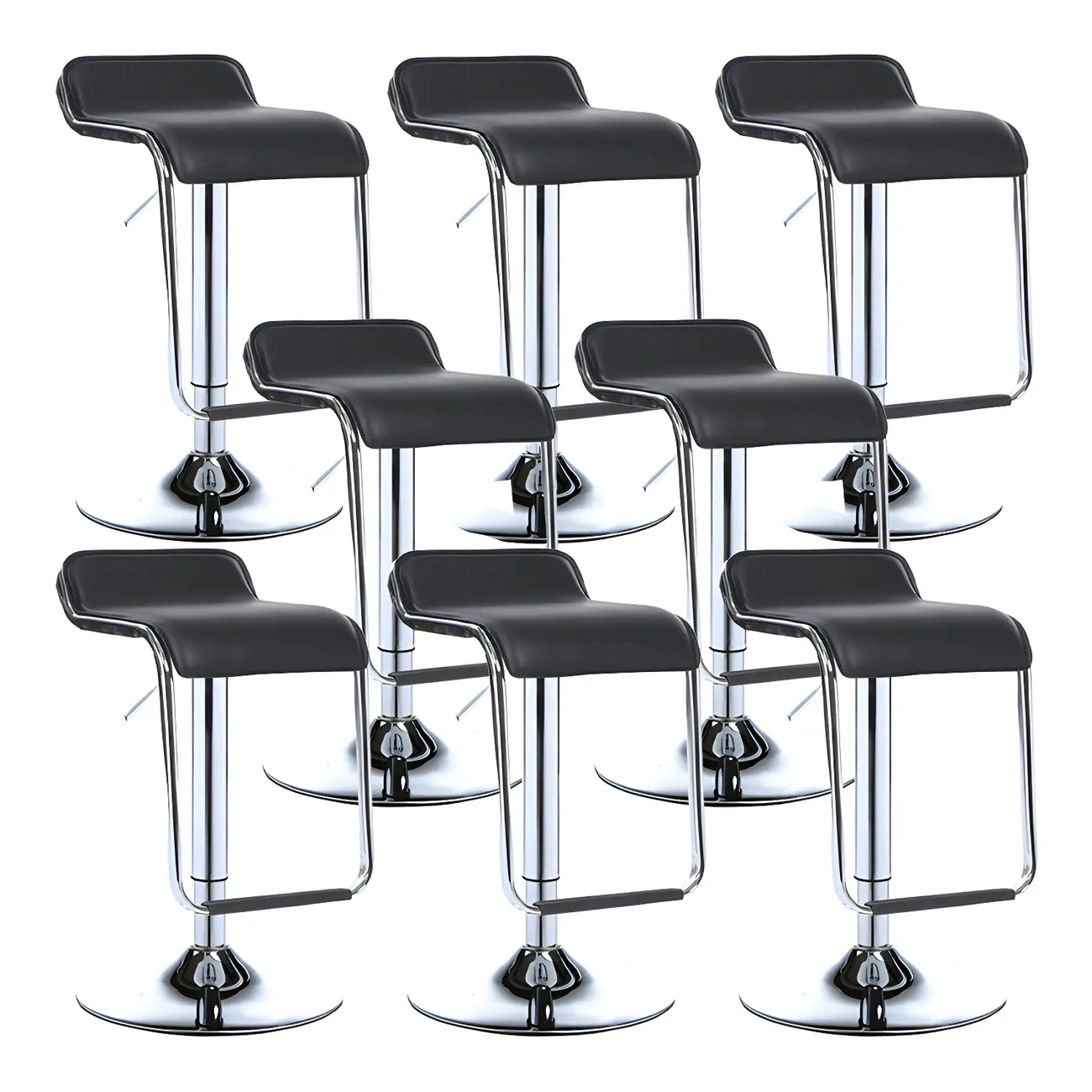 Contemporary Metal Adjustable Swivel Bar Stools for Dining Room Image - 47 | homeyfad