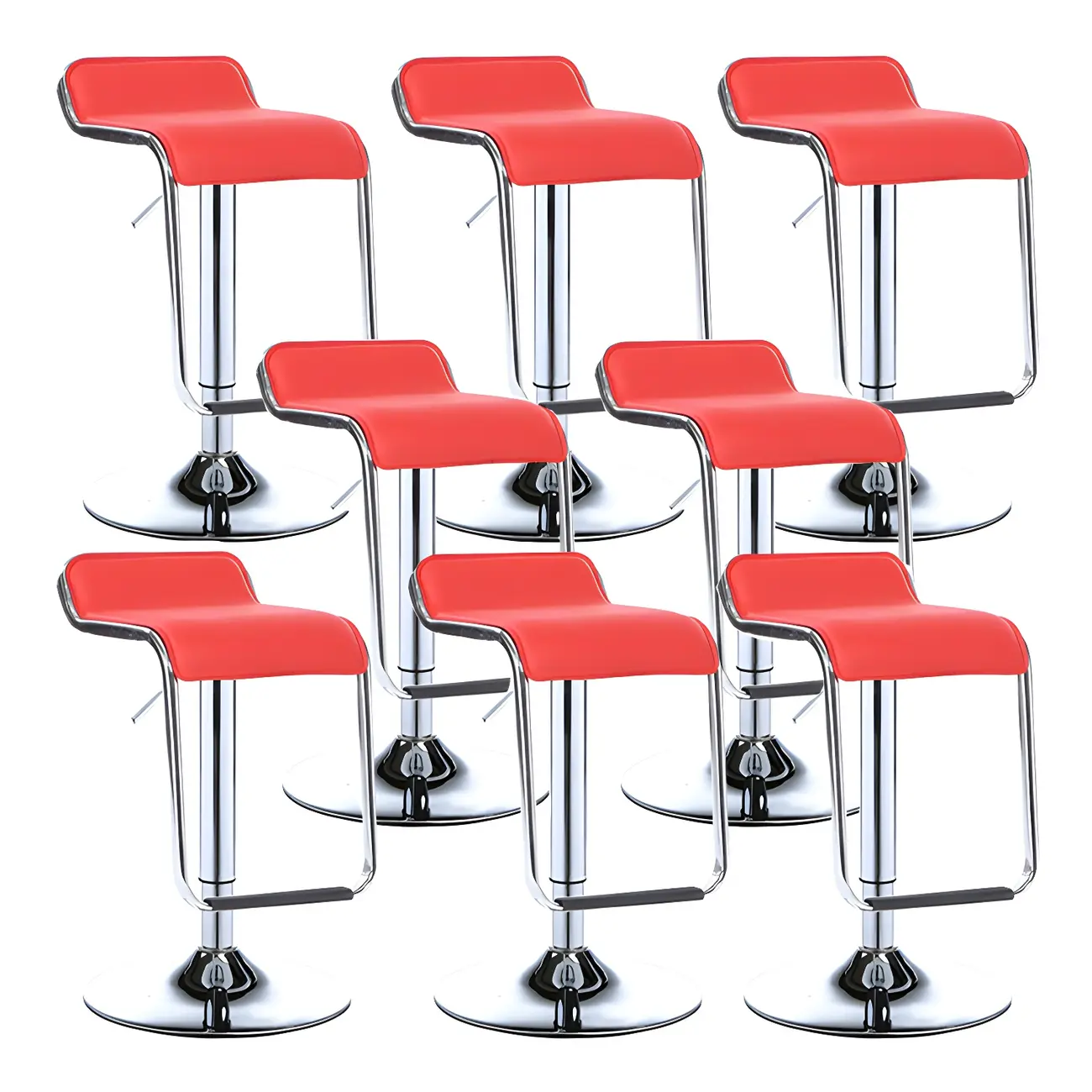 Contemporary Metal Adjustable Swivel Bar Stools for Dining Room Image - 48 | homeyfad