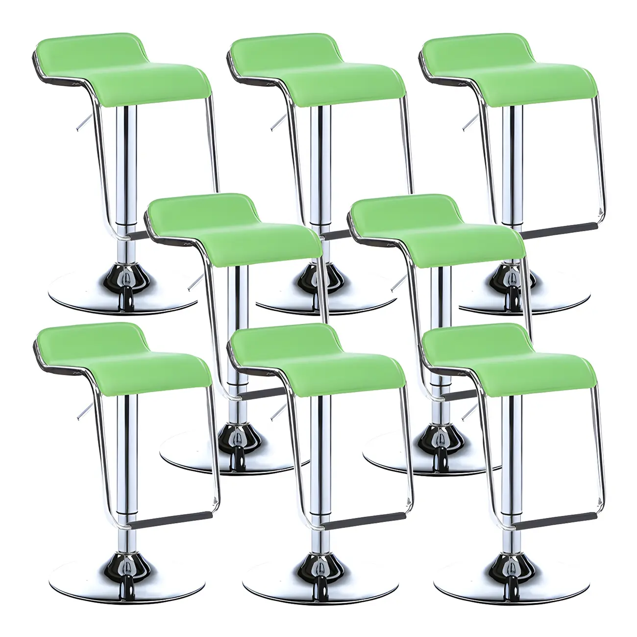 Contemporary Metal Adjustable Swivel Bar Stools for Dining Room Image - 49 | homeyfad