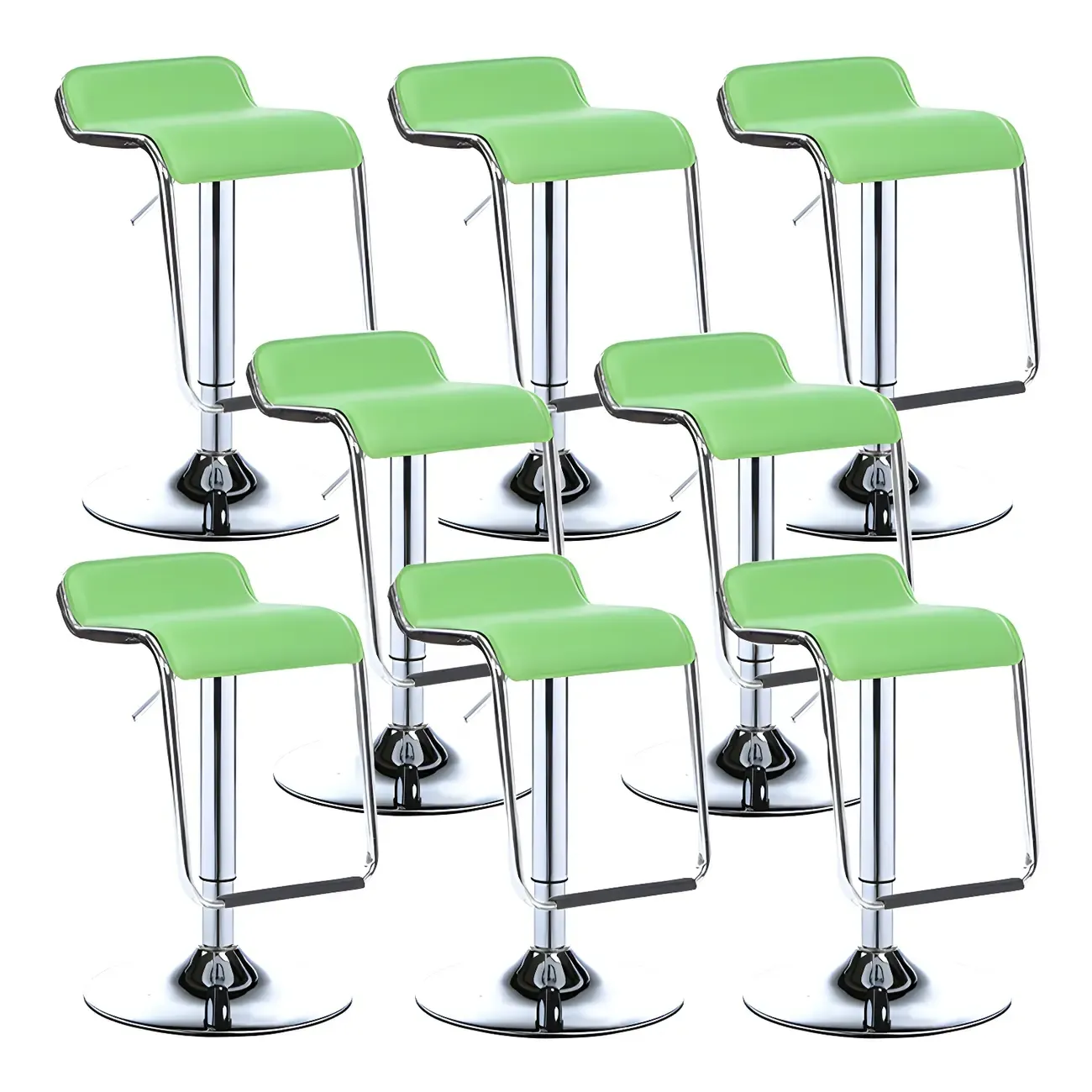 Contemporary Metal Adjustable Swivel Bar Stools for Dining Room Image - 49