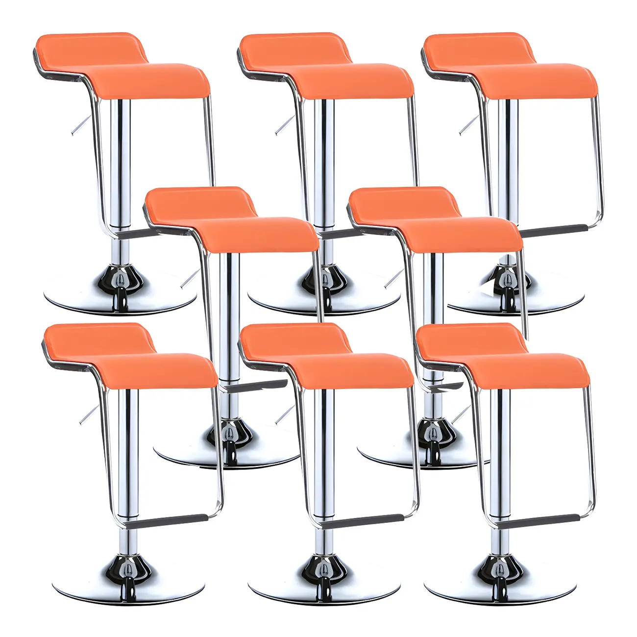 Contemporary Metal Adjustable Swivel Bar Stools for Dining Room Image - 51 | homeyfad