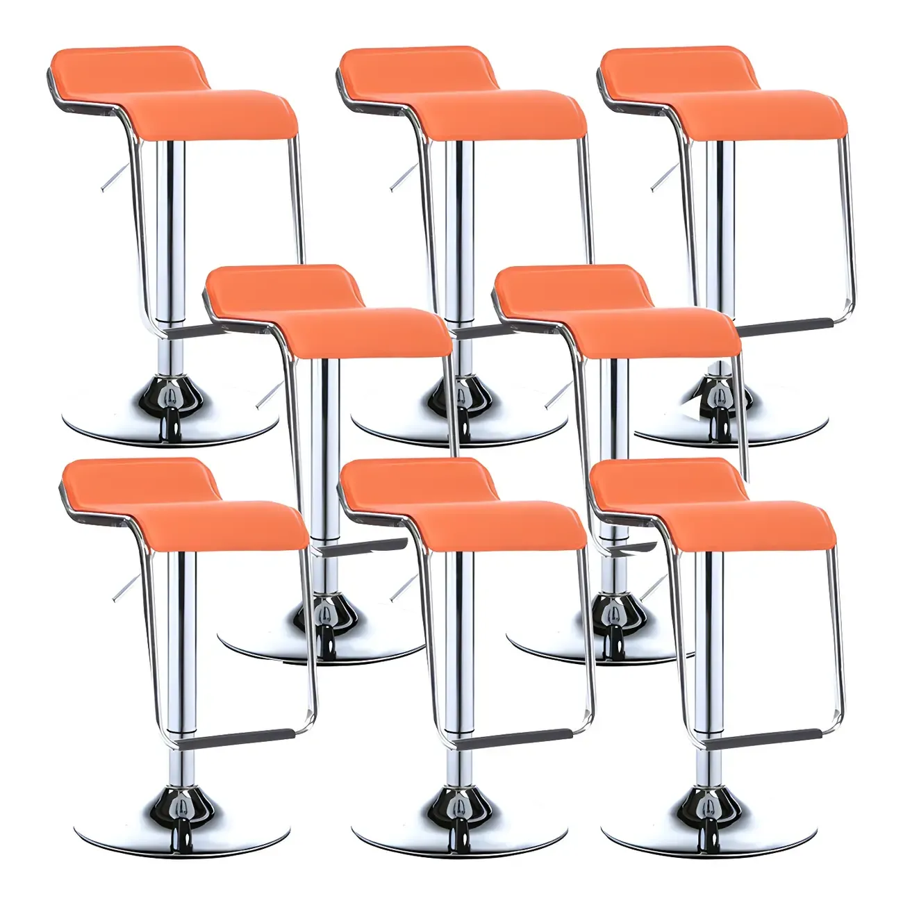 Contemporary Metal Adjustable Swivel Bar Stools for Dining Room Image - 51