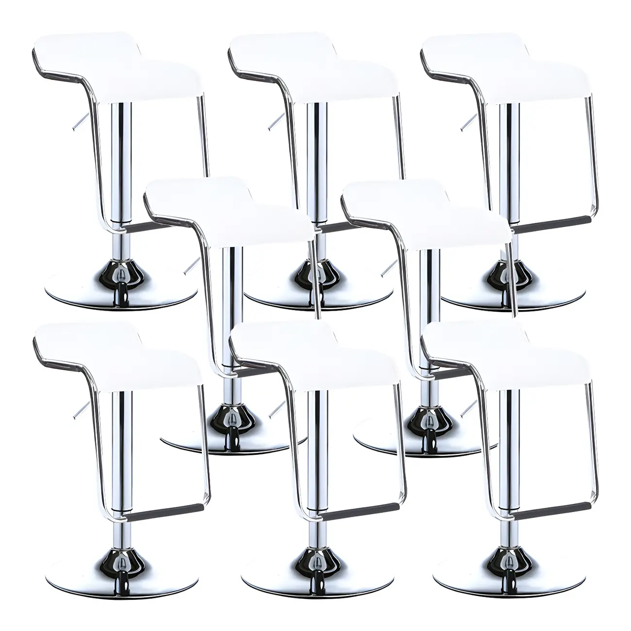 Contemporary Metal Adjustable Swivel Bar Stools for Dining Room Image - 52 | homeyfad