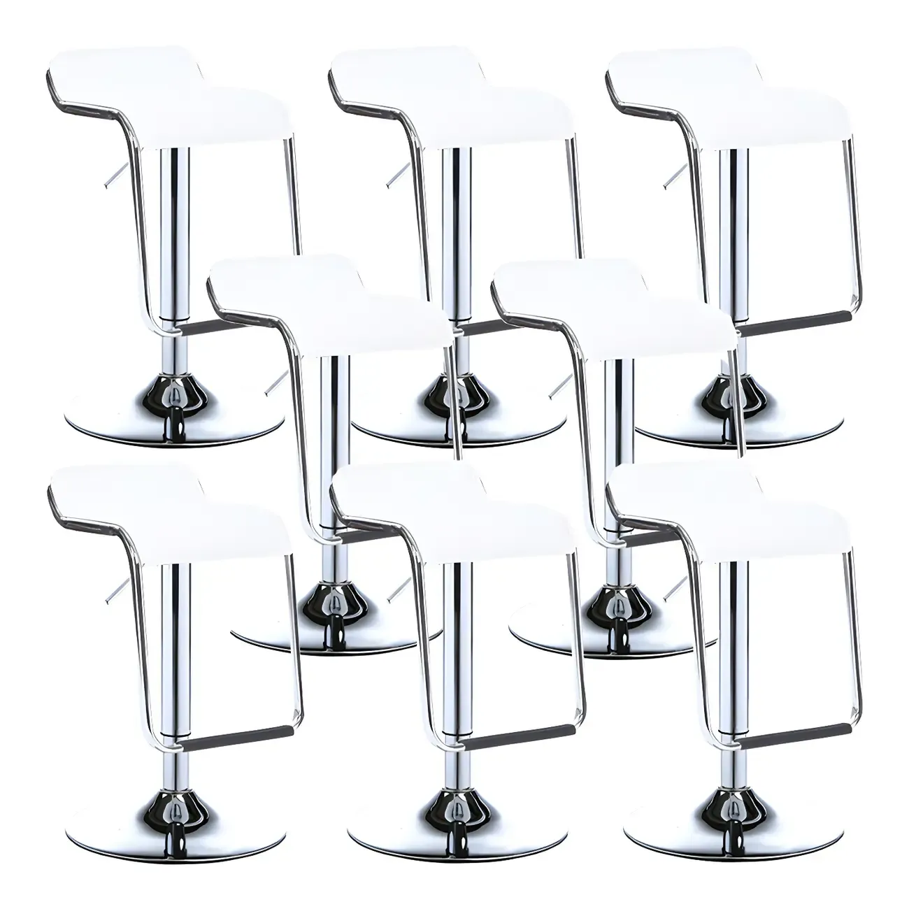 Contemporary Metal Adjustable Swivel Bar Stools for Dining Room Image - 52