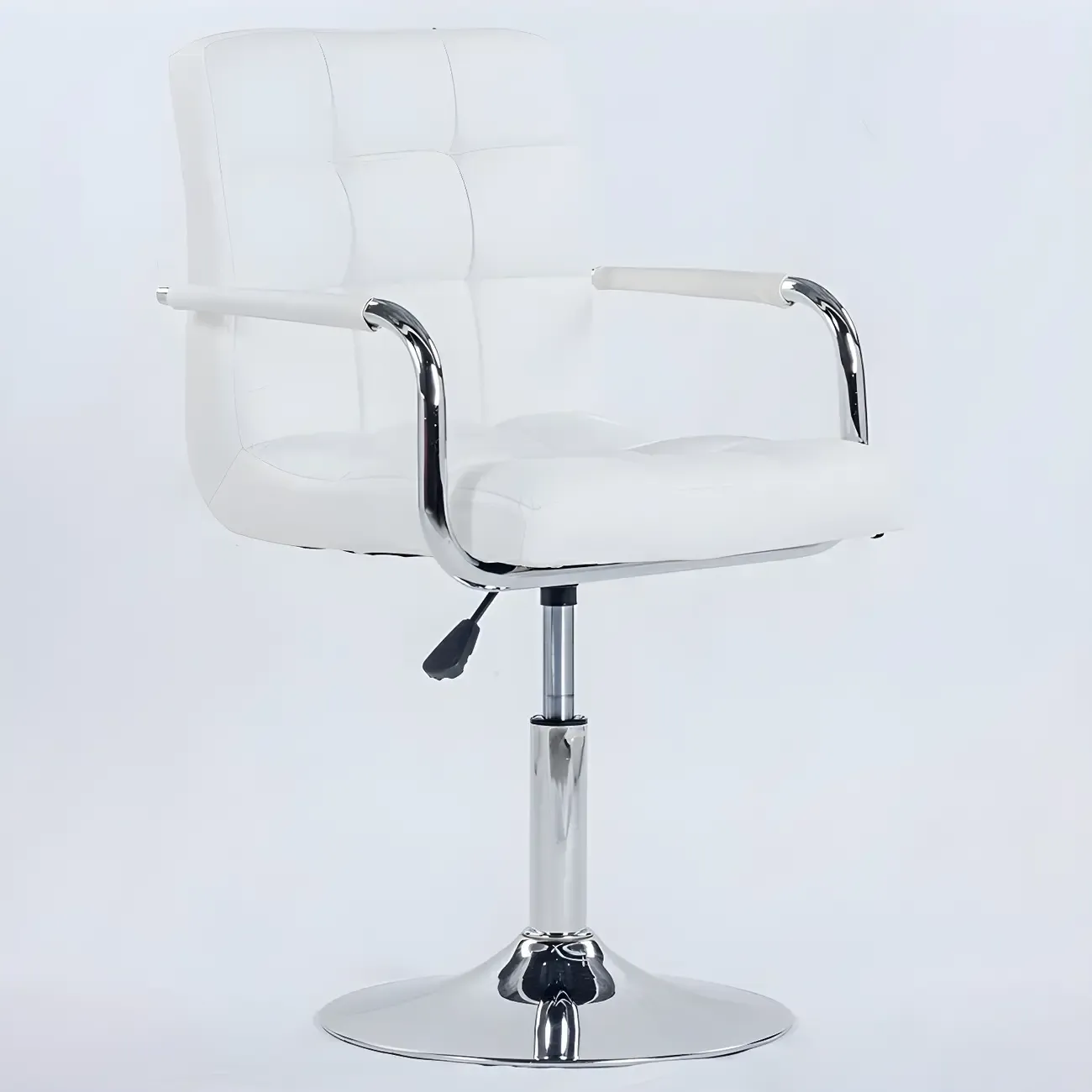 Faux Leather Adjustable Swivel Bar Stools with Backs Image - 18