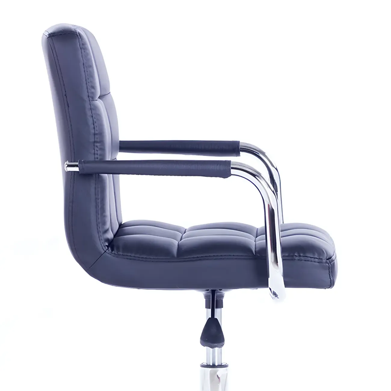 Faux Leather Adjustable Swivel Bar Stools with Backs Image - 6