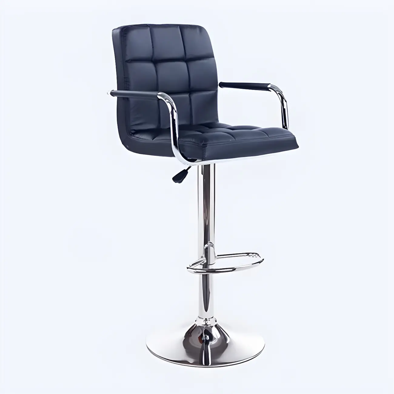 Faux Leather Adjustable Swivel Bar Stools with Backs Image - 13 | homeyfad