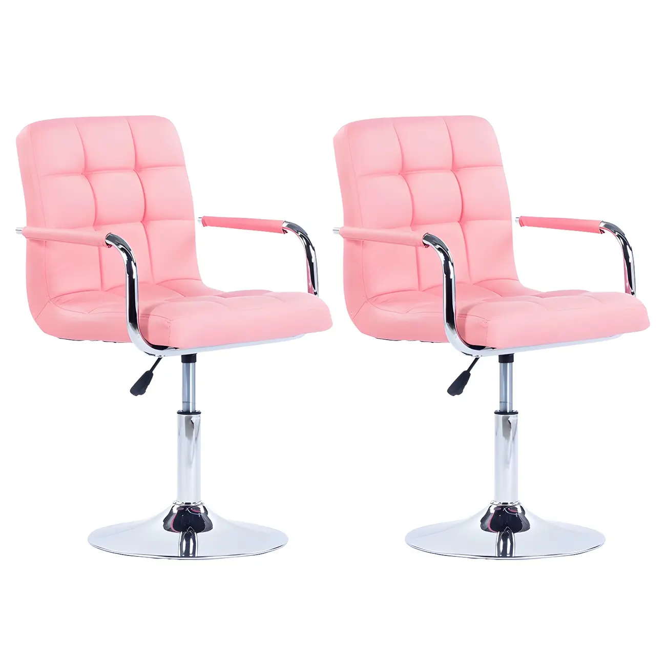 Faux Leather Adjustable Swivel Bar Stools with Backs Image - 29 | homeyfad