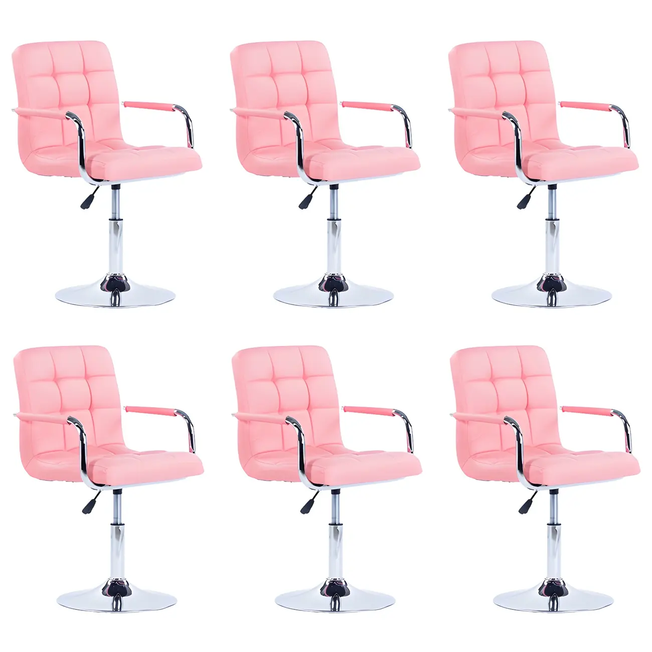 Faux Leather Adjustable Swivel Bar Stools with Backs Image - 31 | homeyfad