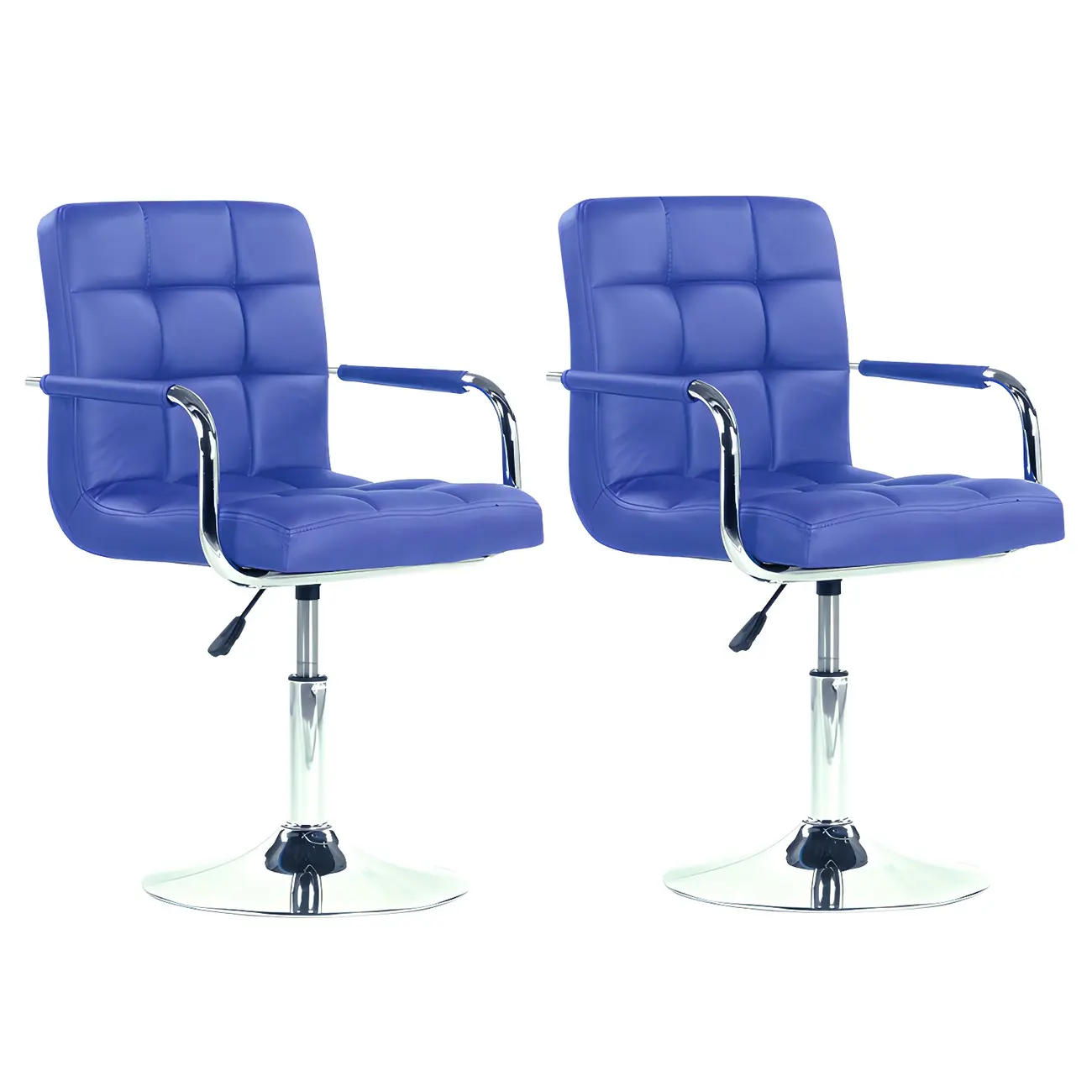 Faux Leather Adjustable Swivel Bar Stools with Backs Image - 37 | homeyfad