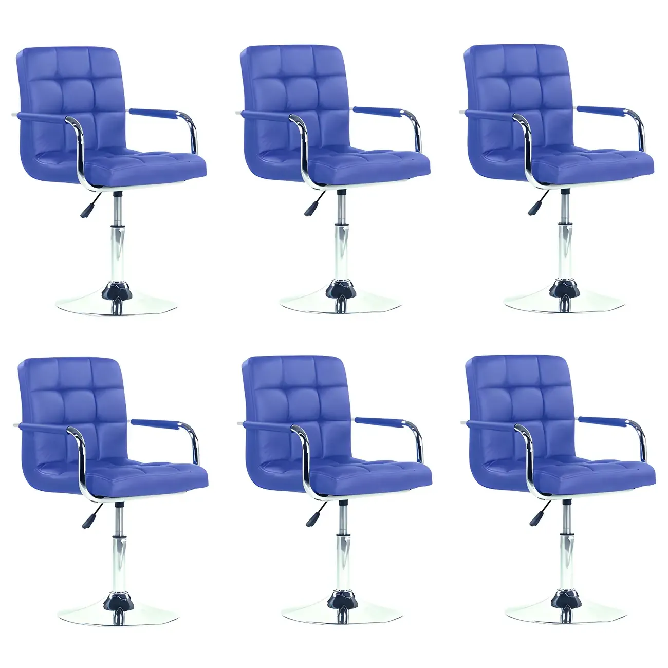 Faux Leather Adjustable Swivel Bar Stools with Backs Image - 39