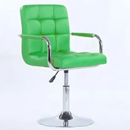 Faux Leather Adjustable Swivel Bar Stools with Backs Image - 40