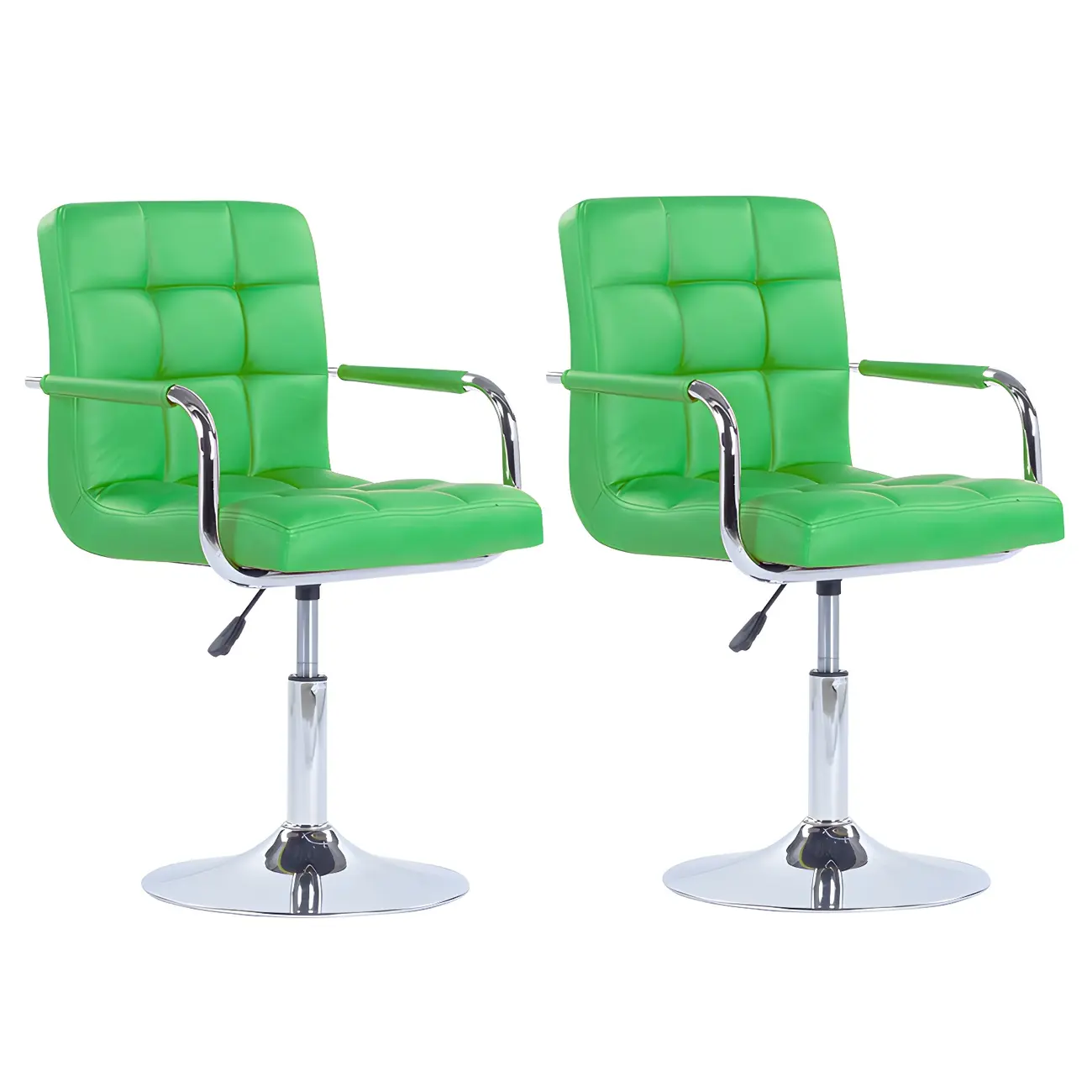 Faux Leather Adjustable Swivel Bar Stools with Backs Image - 41 | homeyfad