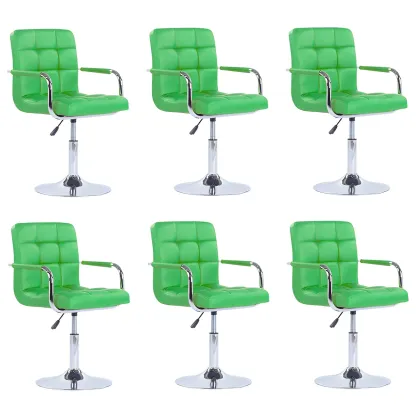 Faux Leather Adjustable Swivel Bar Stools with Backs Image - 43