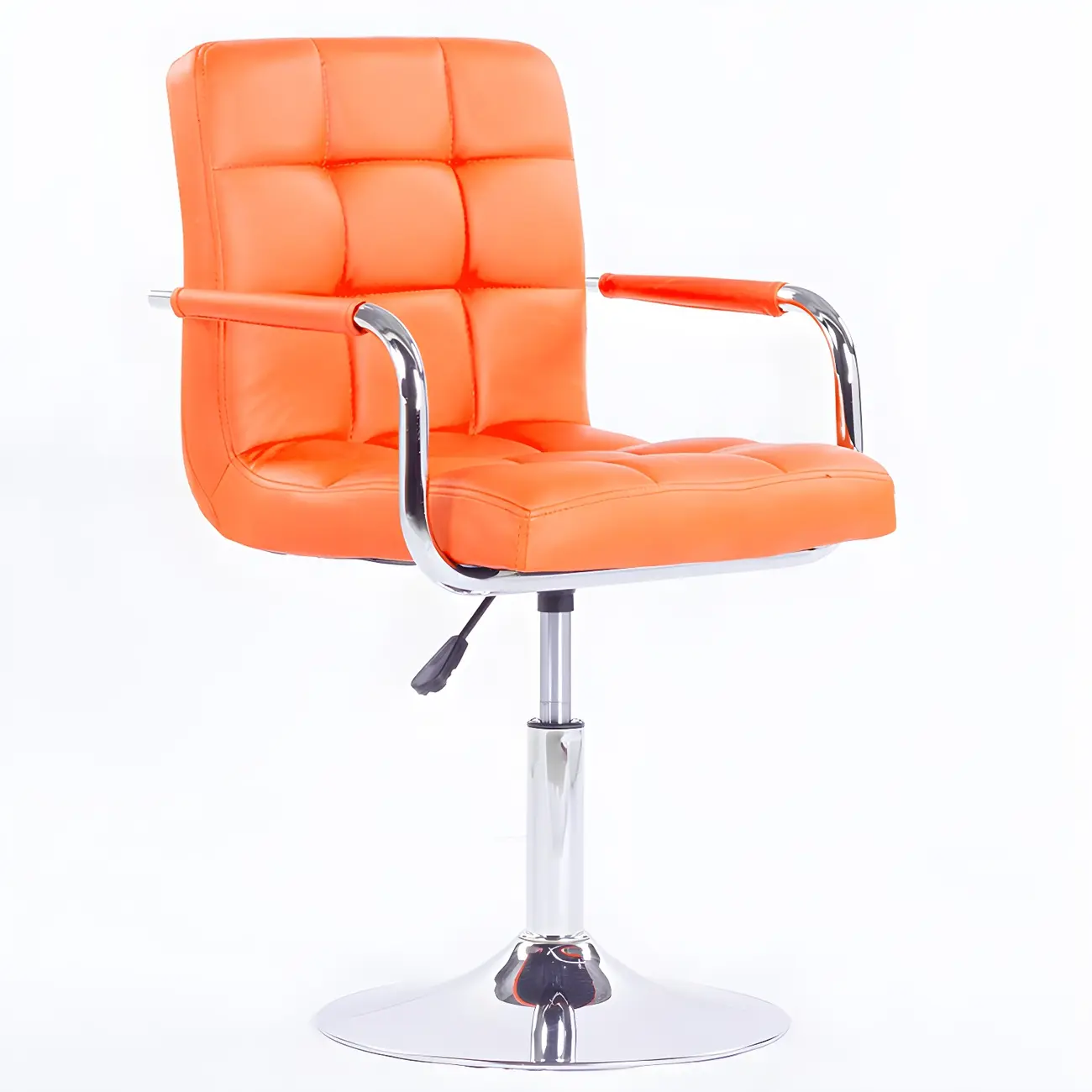 Faux Leather Adjustable Swivel Bar Stools with Backs Image - 48 | homeyfad