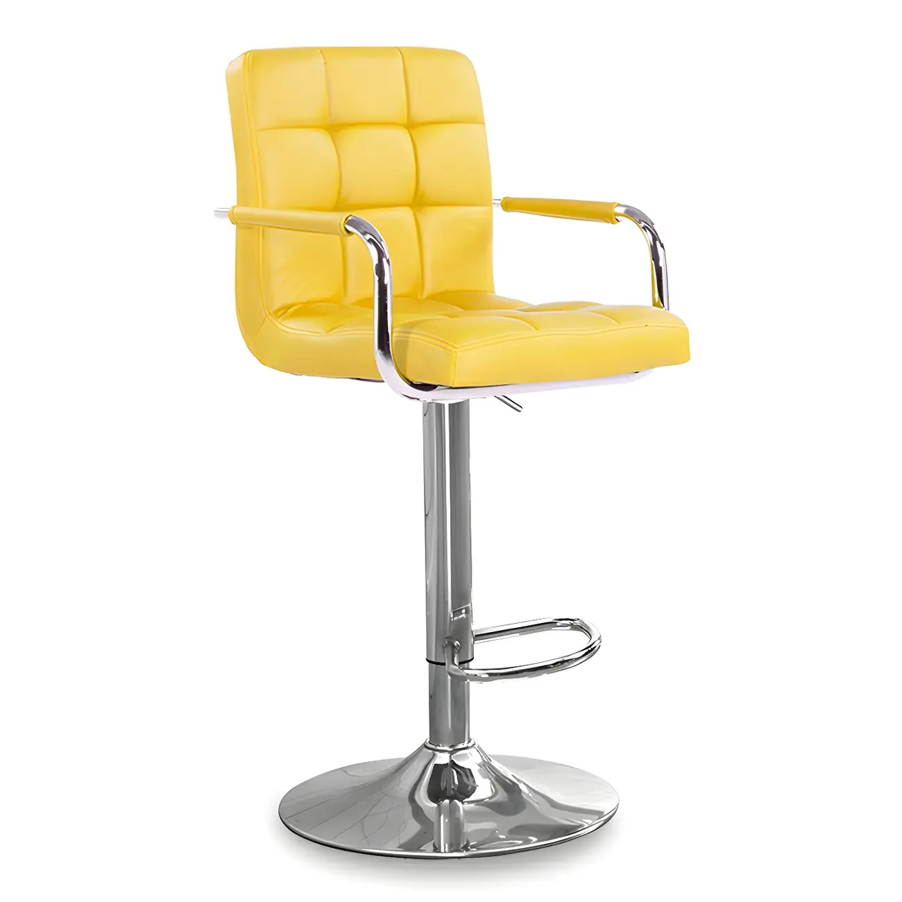 Faux Leather Adjustable Swivel Bar Stools with Backs Image - 72 | homeyfad