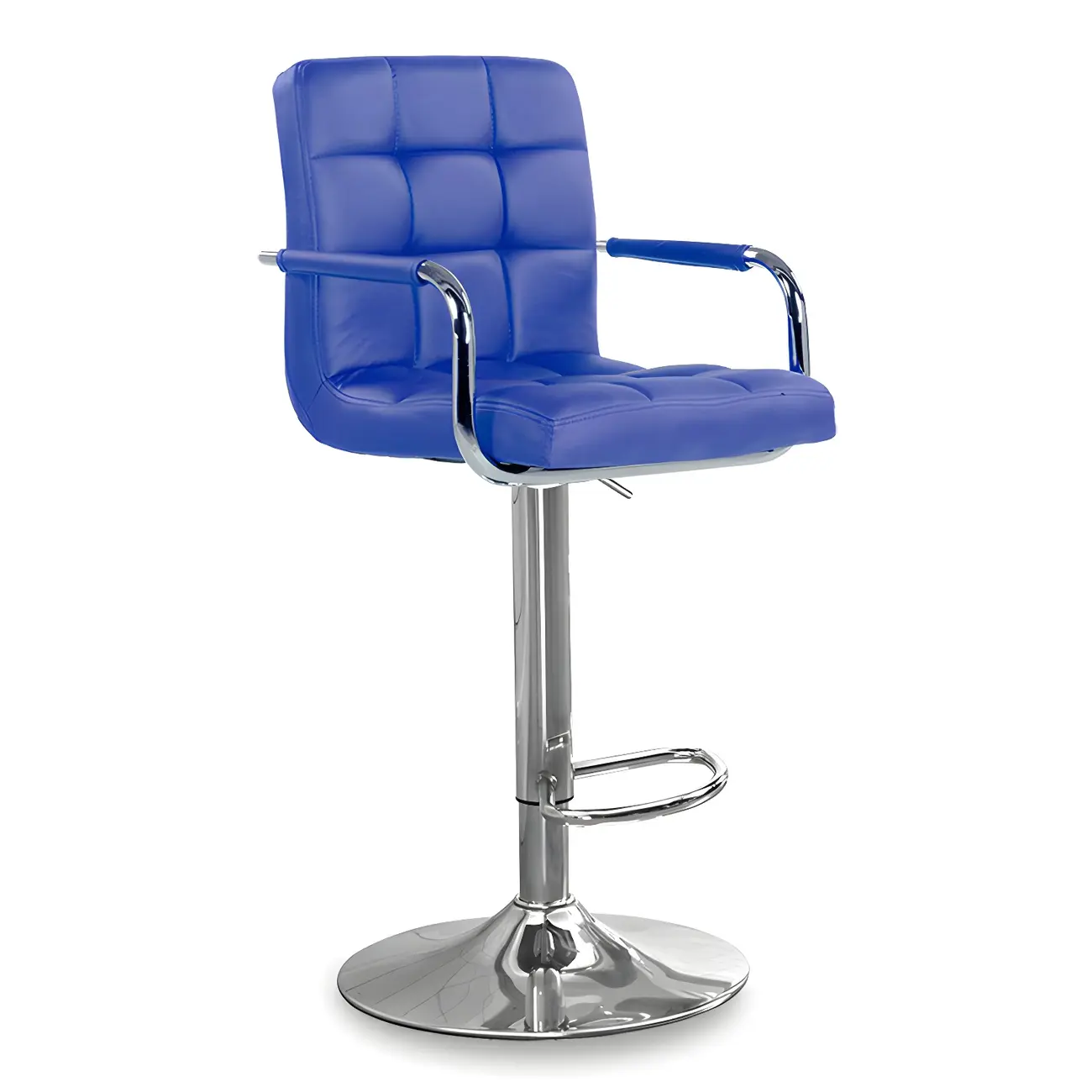 Faux Leather Adjustable Swivel Bar Stools with Backs Image - 76 | homeyfad