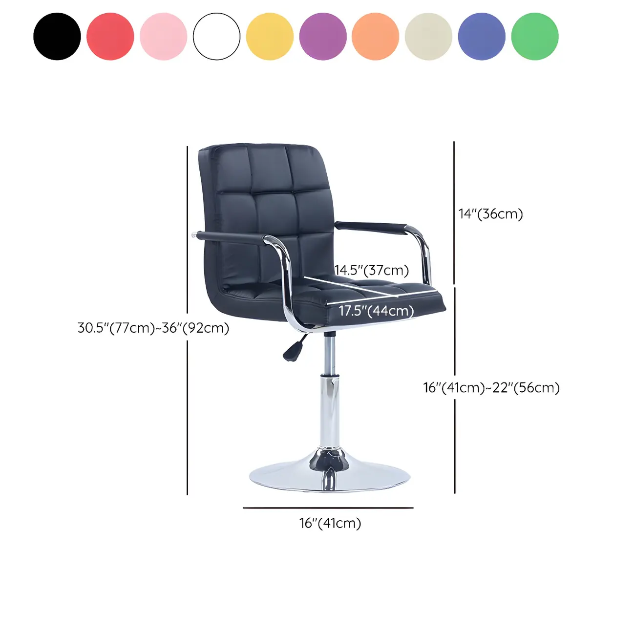 Faux Leather Adjustable Swivel Bar Stools with Backs #size | homeyfad