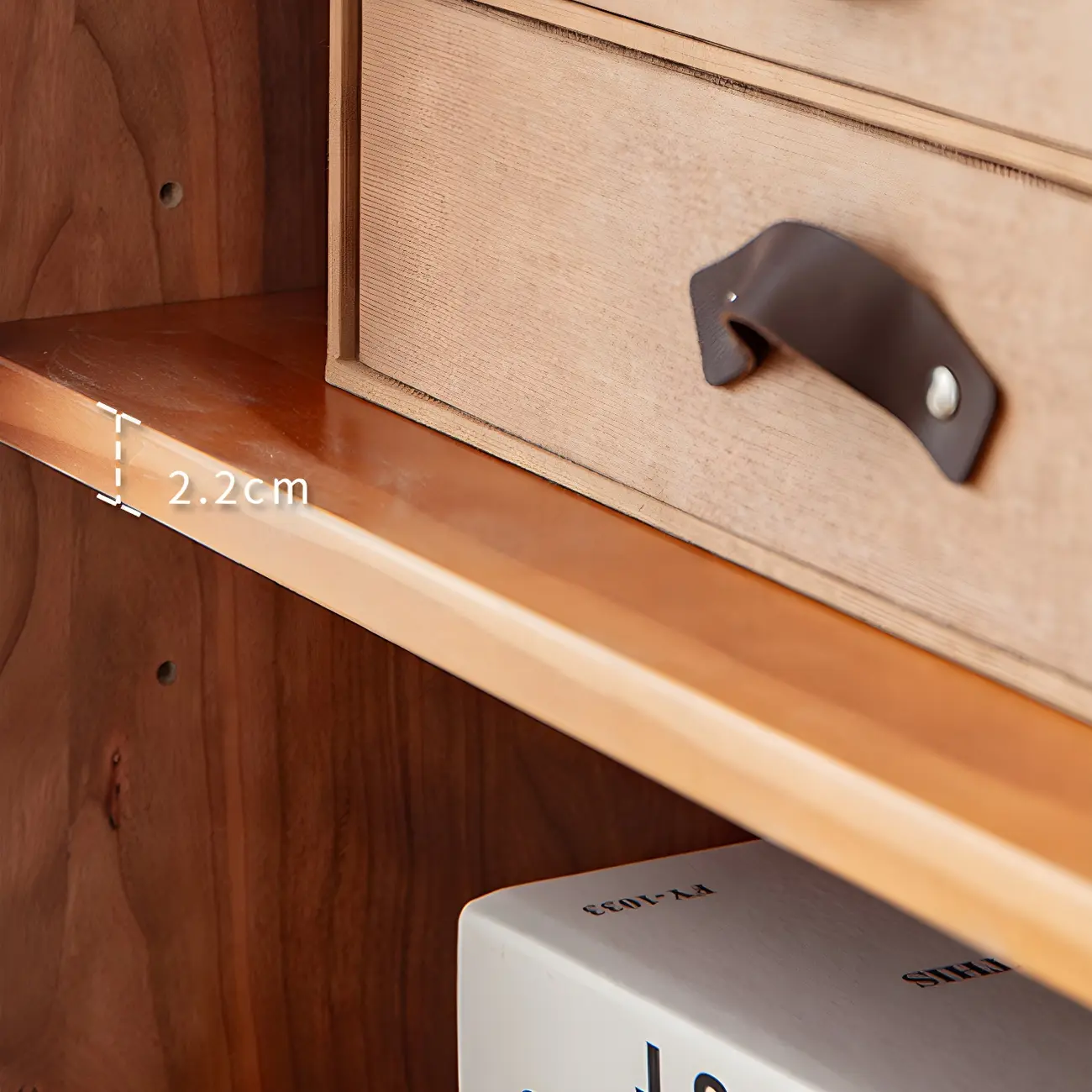 Durable Natural Wooden Bachelor Chest with Shelves for Home Image - 13 | homeyfad