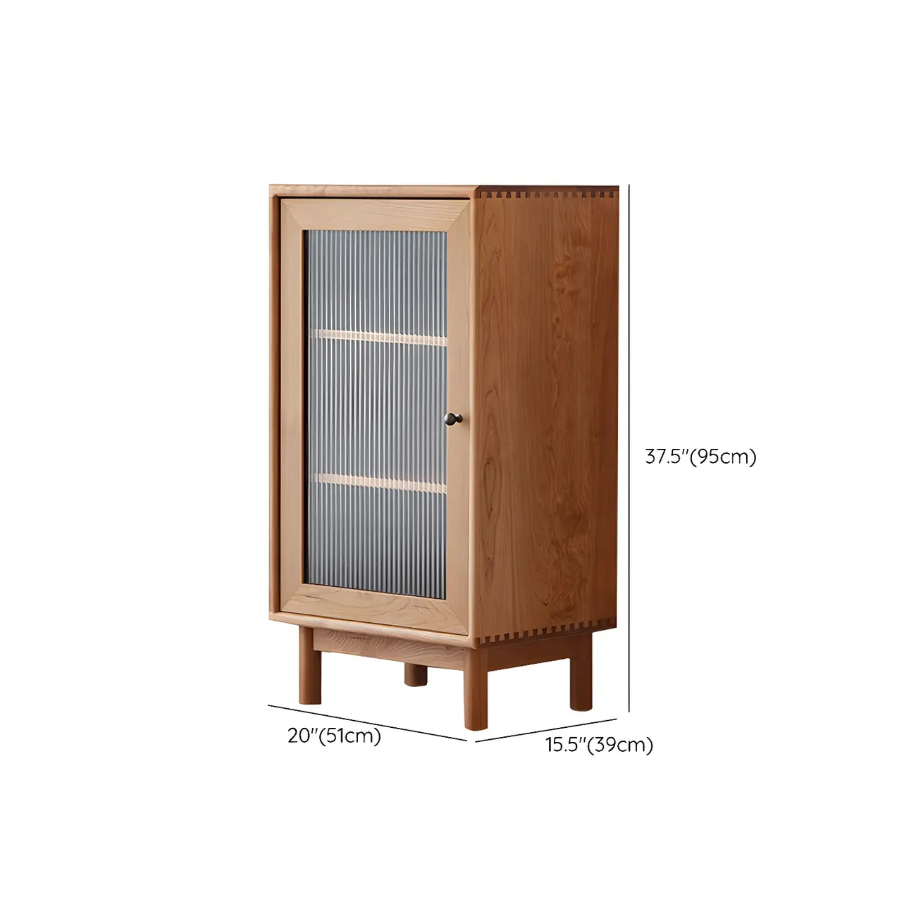 Durable Natural Wooden Bachelor Chest with Shelves #size