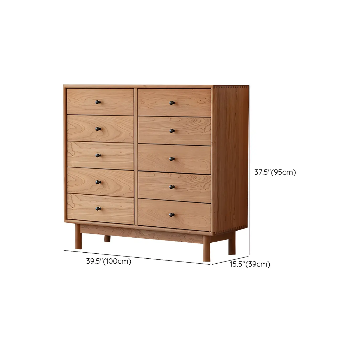 Durable Natural Wooden Bachelor Chest with Shelves for Home Image - 20 | homeyfad